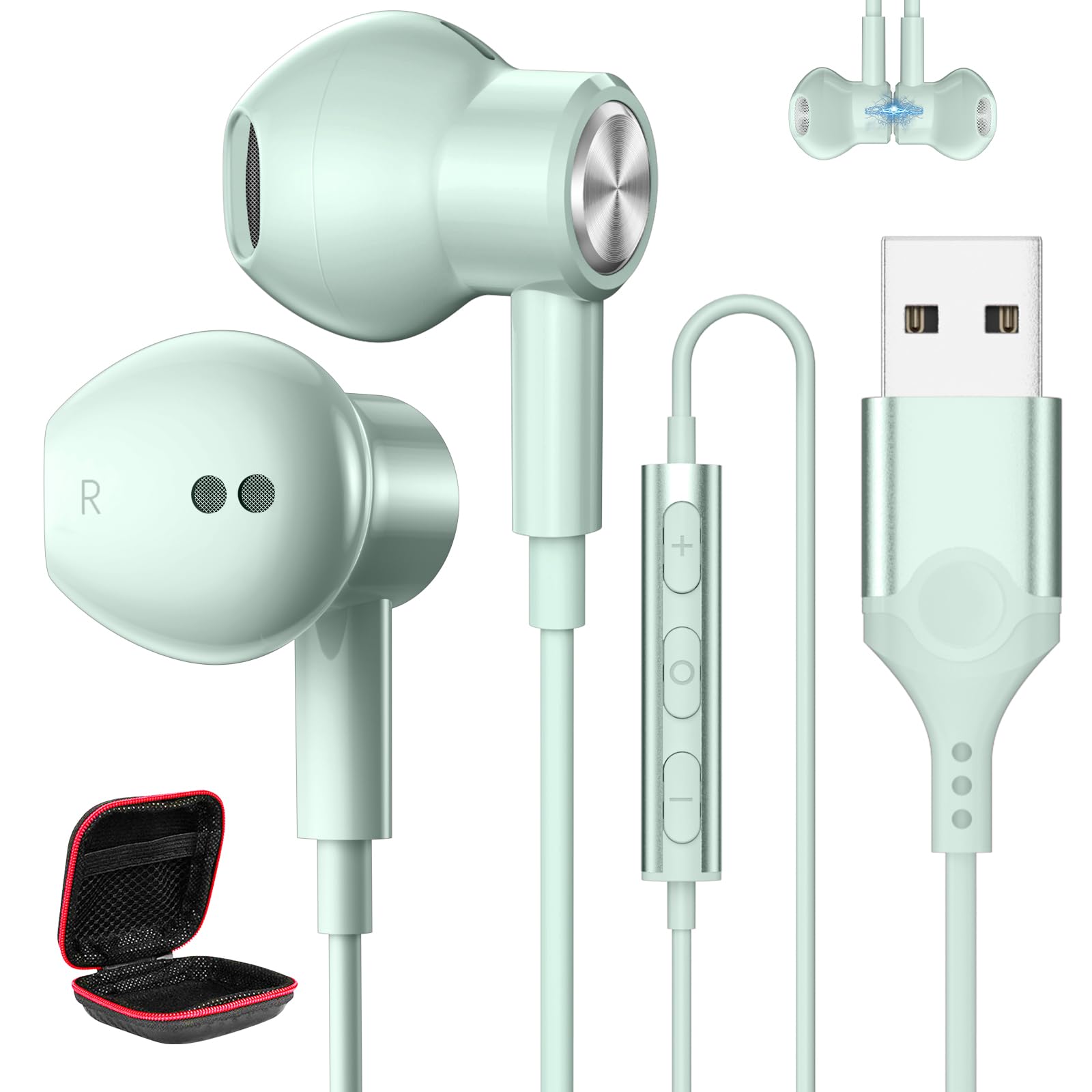 イヤフォン(パソコン用) Amazon.co.jp: MACLE イヤホン USB マイク付き PC パソコン用
