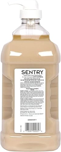 Miniatura 2 de SENTRY Champú para pulgas y garrapatas de avena para perros, elimina a tu perro de pulgas, garrapatas y otras plagas, aroma a jengibre hawaiano,