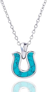 [Cisst liber] 馬蹄 ネックレス メンズ レディース ホースシュー 天然石 つけっぱなし 錆びない チェーン ステンレス 金属アレルギー対応 45cm 50cm