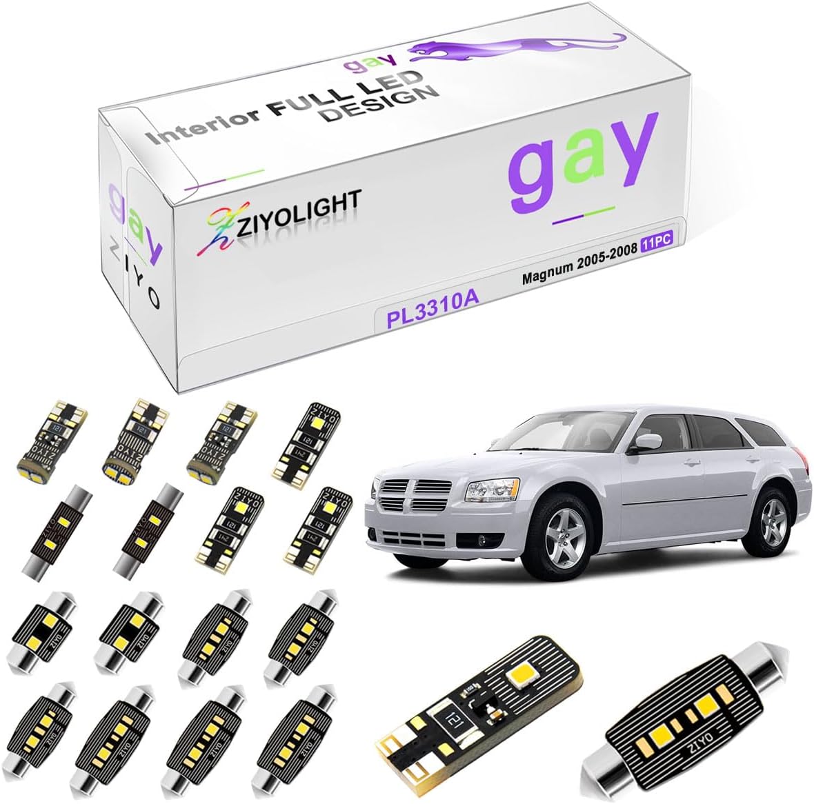 Kit de luces LED interiores para Dodge Magnum 2005-2008 miniatura 1