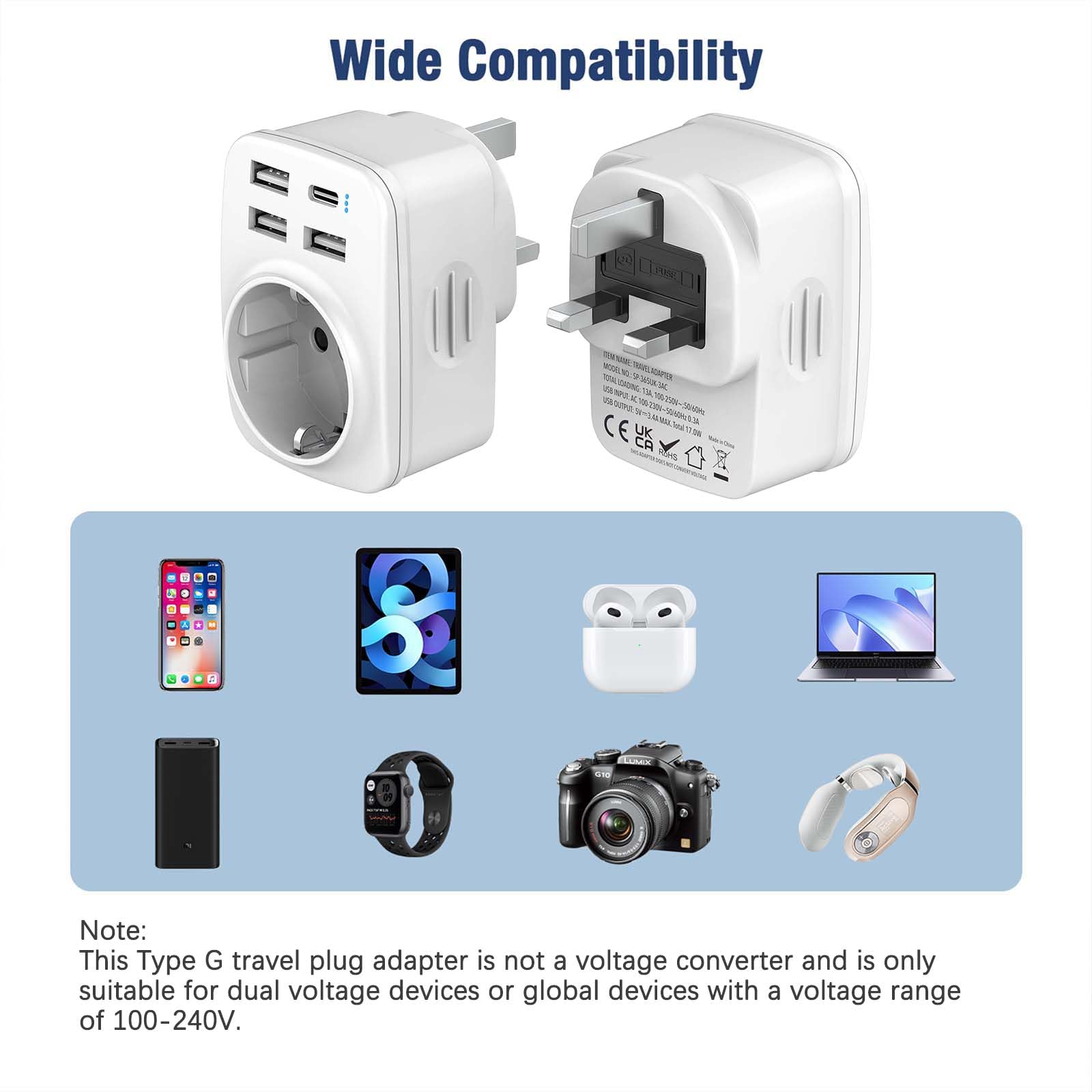 Adapter wtyczki angielskiej-typ G