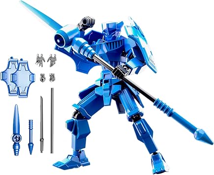 3D Printed Action Figures - Clear Robot Toy Model, Custom Poseable Miniatures | Collectible for Long Lasting Movable Desktop Decoration, Multi-Device Display Figures for Kids and Adults, 1.57 x 5.12