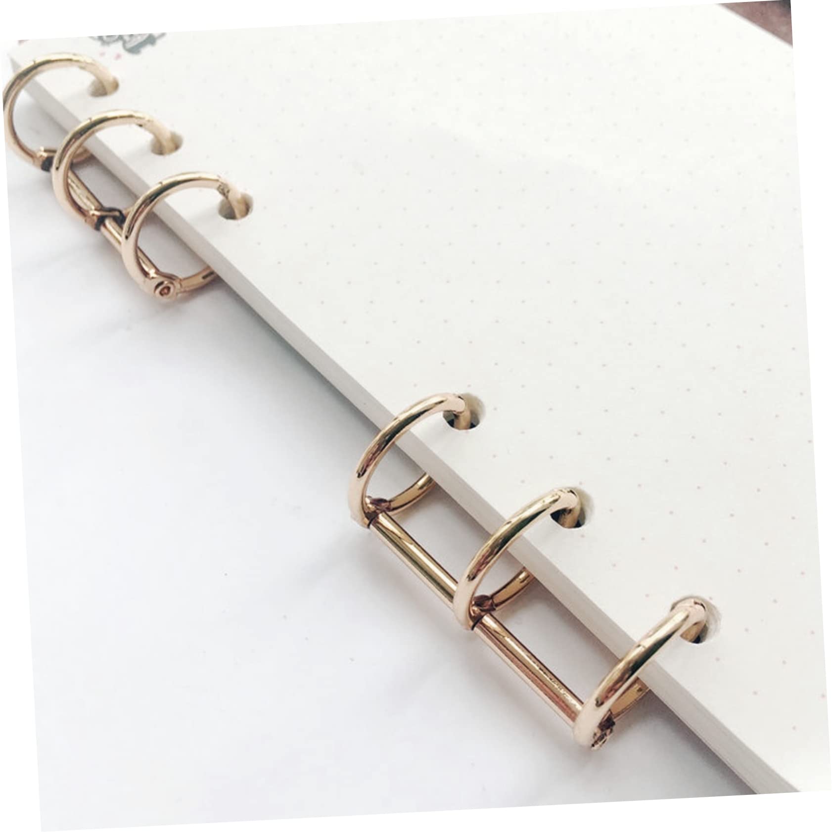 STOBOK 30pezzi Raccoglitore Anelli Metallici Per Album e Quaderni Rilegatura Pratica Lega Dorata Per Scrapbook e Folders Sciolti