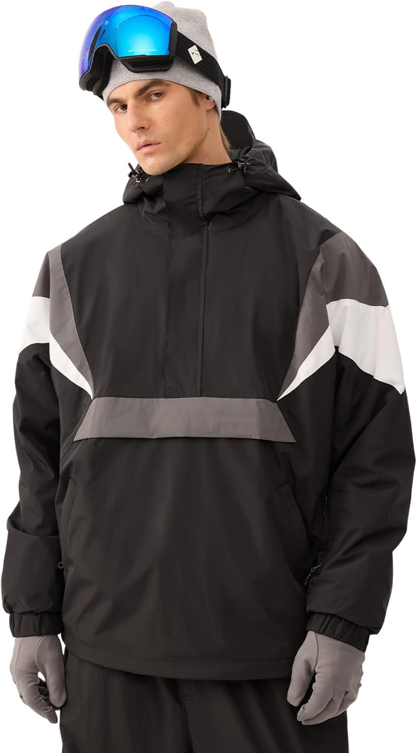 GSOU SNOW Men's Baggy Snowboard Jackets Waterproof Ski Jacket Women Insulated Pullover 2L Snow Coat