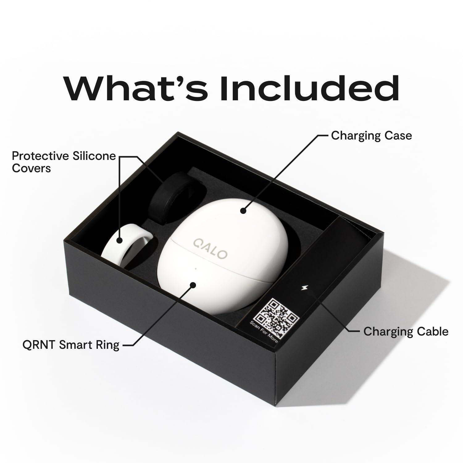 QALO QRNT - Anillo inteligente de seguimiento de salud para hombres y mujeres, color plateado mate, talla 11, anillo de seguimiento ultraligero y resistente al agua para fitness y sueño, tecnología