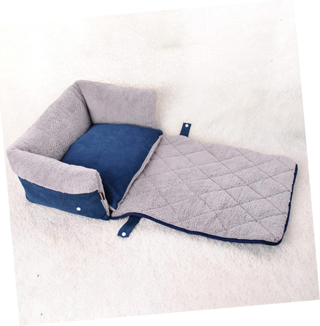 BESPORTBLE Multifunctional Clamshell Dog Sofa Bed Cozy Bed for Small to Medium Dogs Warm and Washable House Mat with Non-Slip