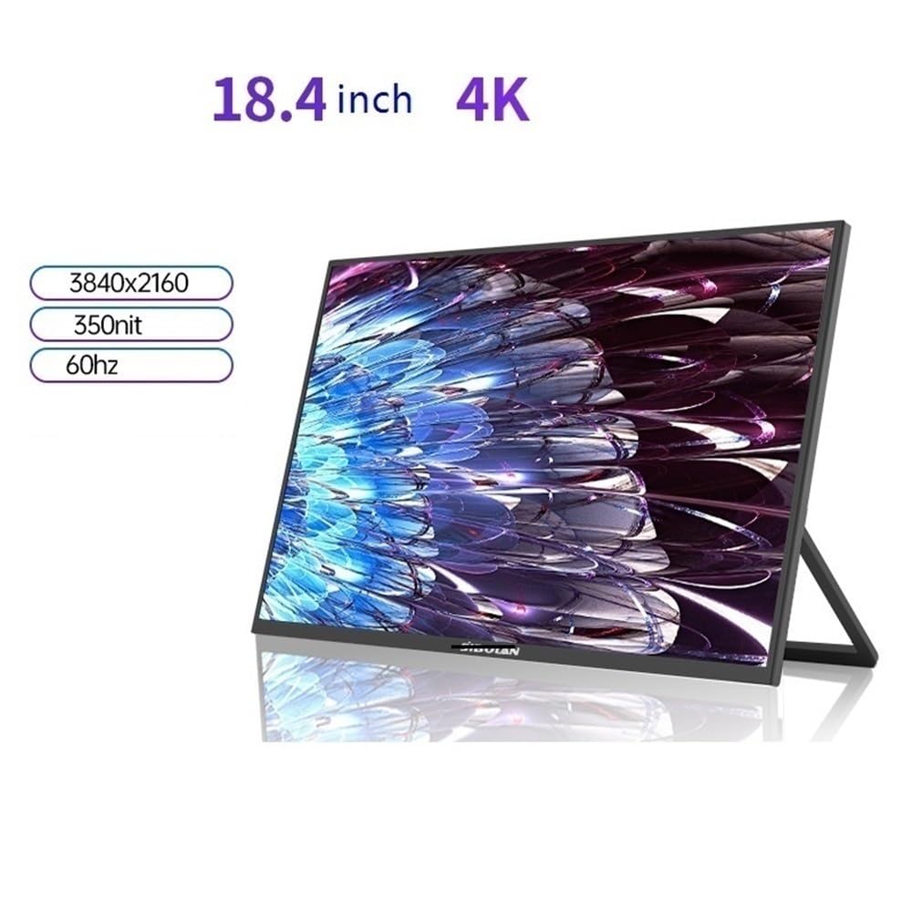 Monitor portatile da 18,4 pollici con schermo secondario esteso 4k for laptop, telefono cellulare, esterno Monitor per Smart Working