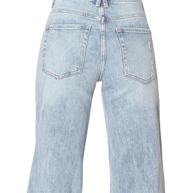 BlueMoment Wide Leg Pants for Women High Rise Stretchy Baggy Jeans Womenswear Bottom with Raw Hem Barrel Jeans4