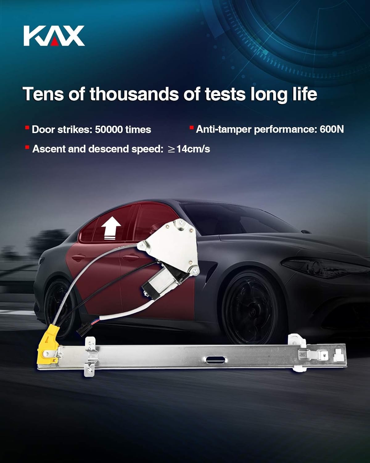 KAX 748-569 Power Window Regulator With Motor Rear Left Driver Side Compatible with Liberty 2002 2003 2004 2005 2006 2007