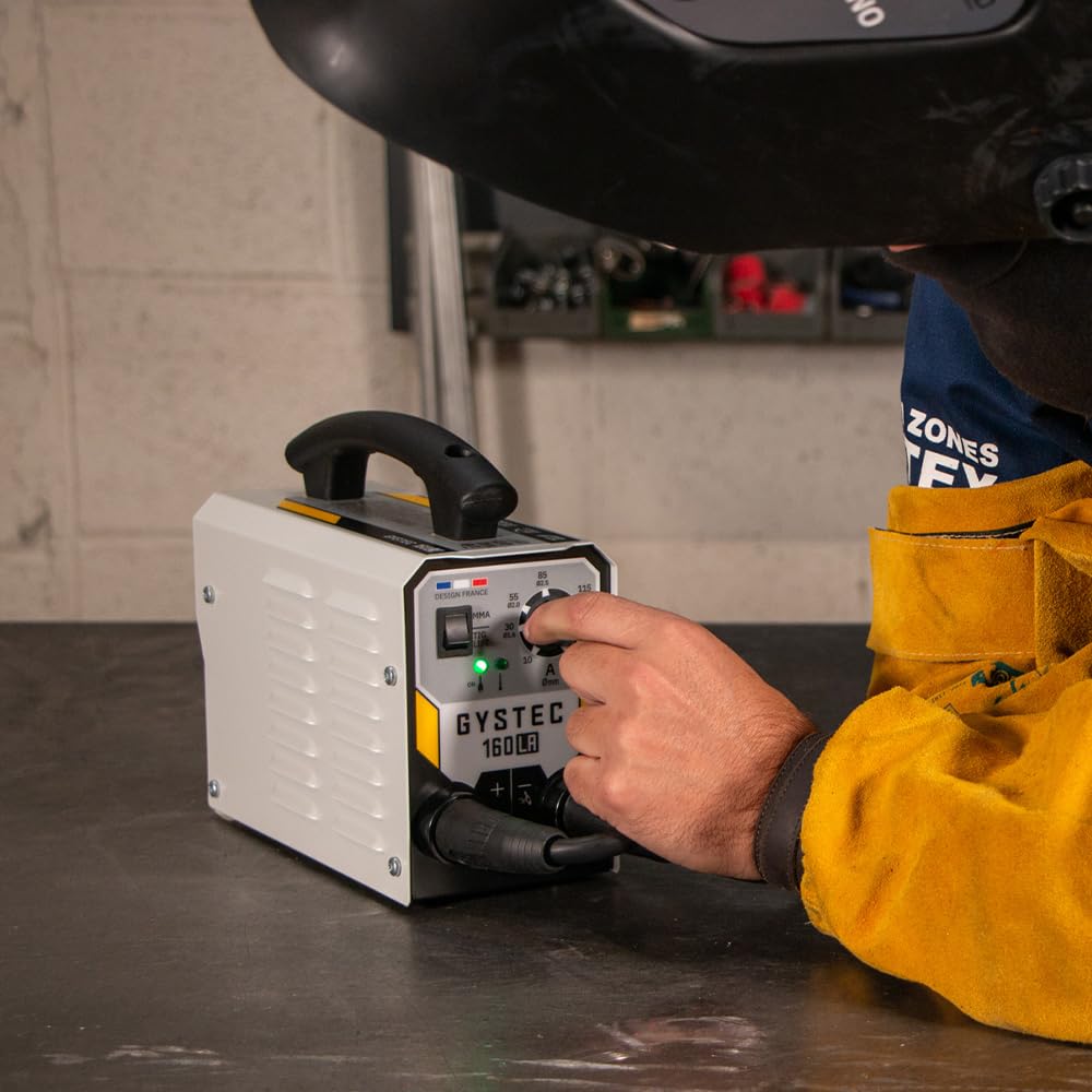 GYS, GYSTEC 160 LA, Poste à Souder à l'Électrode Enrobée 160A Monophasé 230V (MMA), TIG DC Lift, Arc Force, Antisticking, Hot Start, Avec Porte-électrode, Câble de Masse