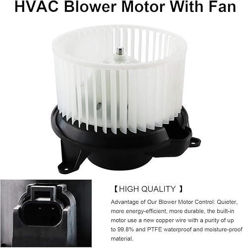 Miniatura 2 de Conjunto de motor de ventilador HVAC 700101 88986838 Motor del ventilador del calentador con jaula de ventilador para Cadillac EscaladeChevrolet