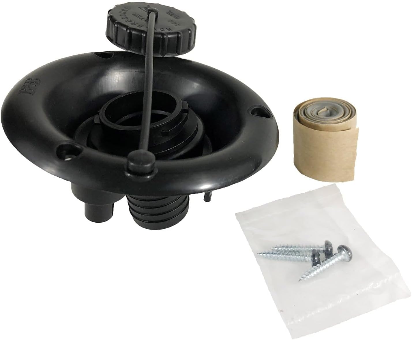 RV Camper Gravity Water Inlet Fill Dish Black PN 94248