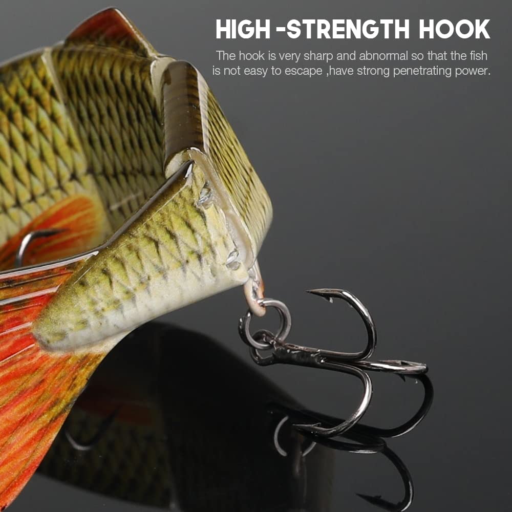 3pcs/Los 16G 12 cm sinkend 4-segmente lebensechte Fischerei Köder Wobblers Sets von Ködern Swimbait Hartköderfischen (Color : Set A)