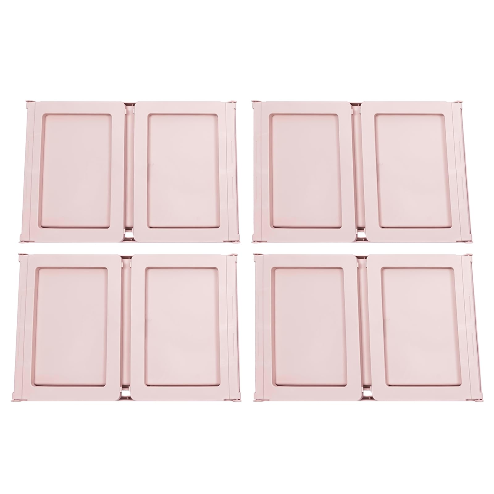 OUKANING Juego de 4 mesas plegables de plástico para cama, mesa para ordenador portátil, mesa para sofá, cama, soporte para tablet con ranura de carga, para comida, lectura, oficina en casa, plegable