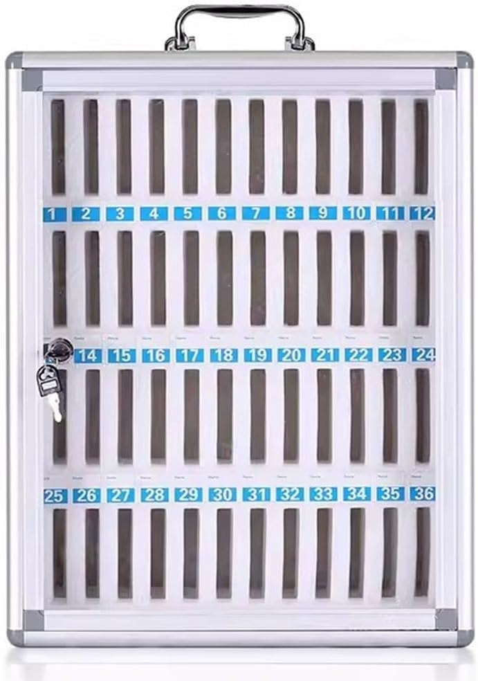 Cell Phone Storage Cabinet 12/24/36/48/60-slot Mobile Phone Lockers Aluminum Alloy Phone Safes for Classrooms Factories and Gymnasiums(60)