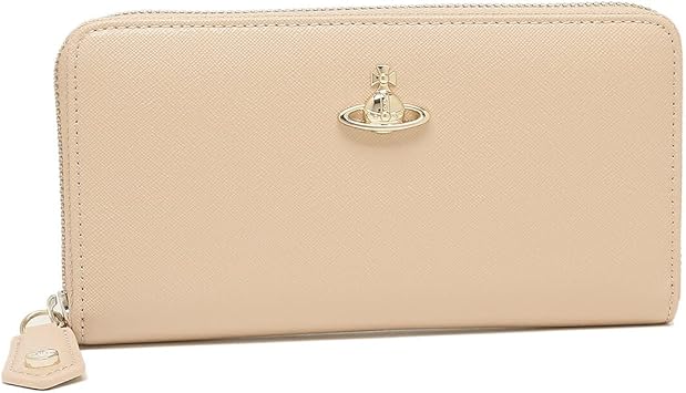 Amazon ヴィヴィアンウエストウッド 長財布 ヴィクトリア ラウンドファスナー ベージュ メンズ レディース Vivienne Westwood C402 並行輸入品 シューズ バッグ