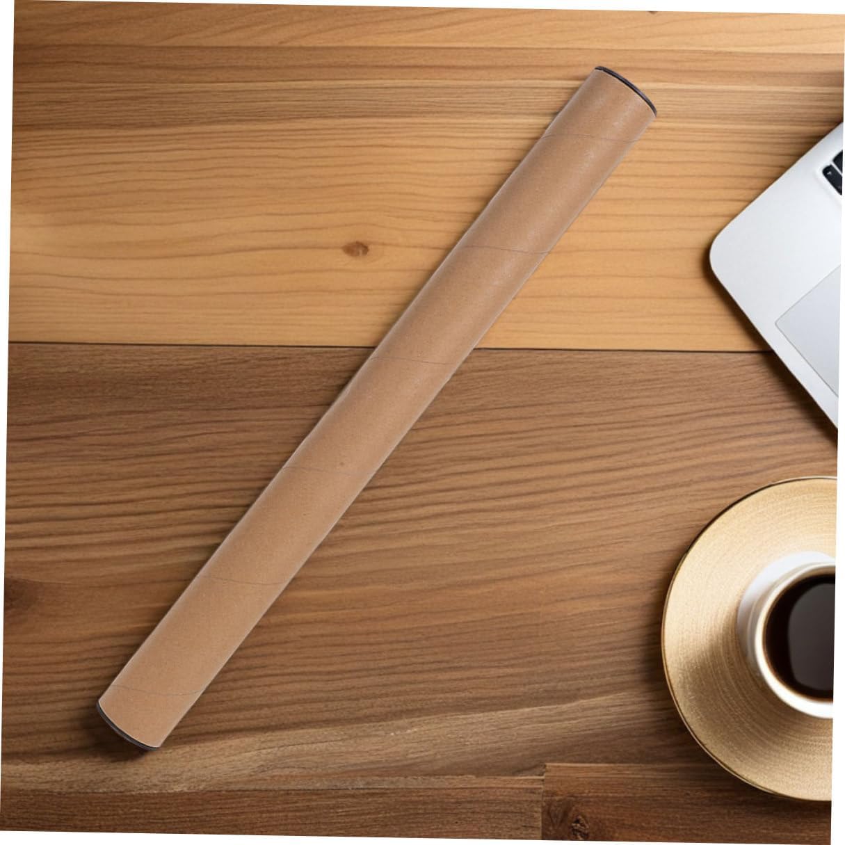 Unomor Kraft Paper Mailing Tubes Ample Storage Space with Plastic Caps 8pcs Impact Resistant Poster Tubes for Shipping and Long Distance Transportation for Documents and Artwork