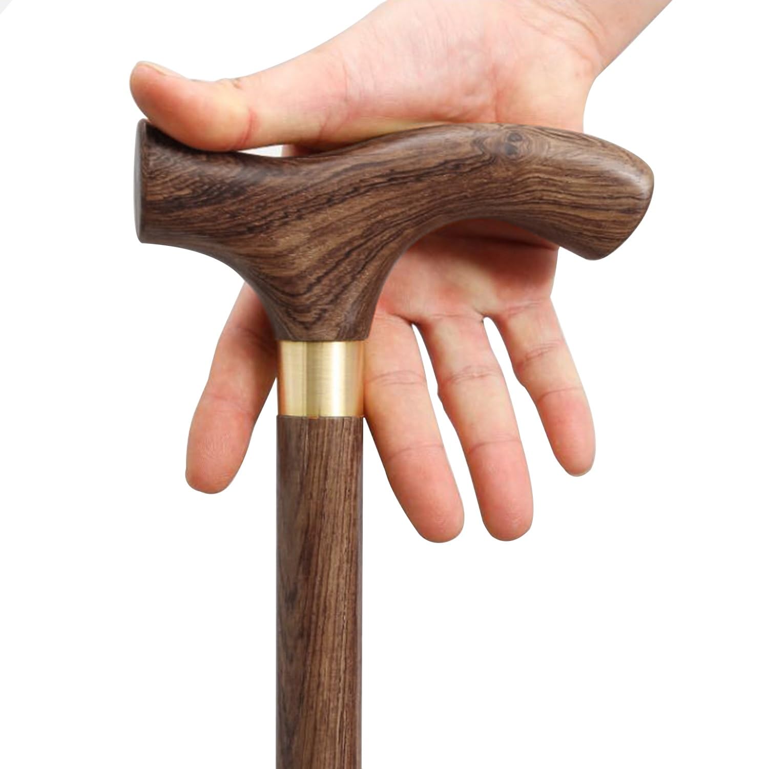 Ręcznie wykonana drewniana laska do chodzenia dla mężczyzn i kobiet, ergonomiczny uchwyt, solidna pomoc w poruszaniu się dla seniorów wsparcie stabilności