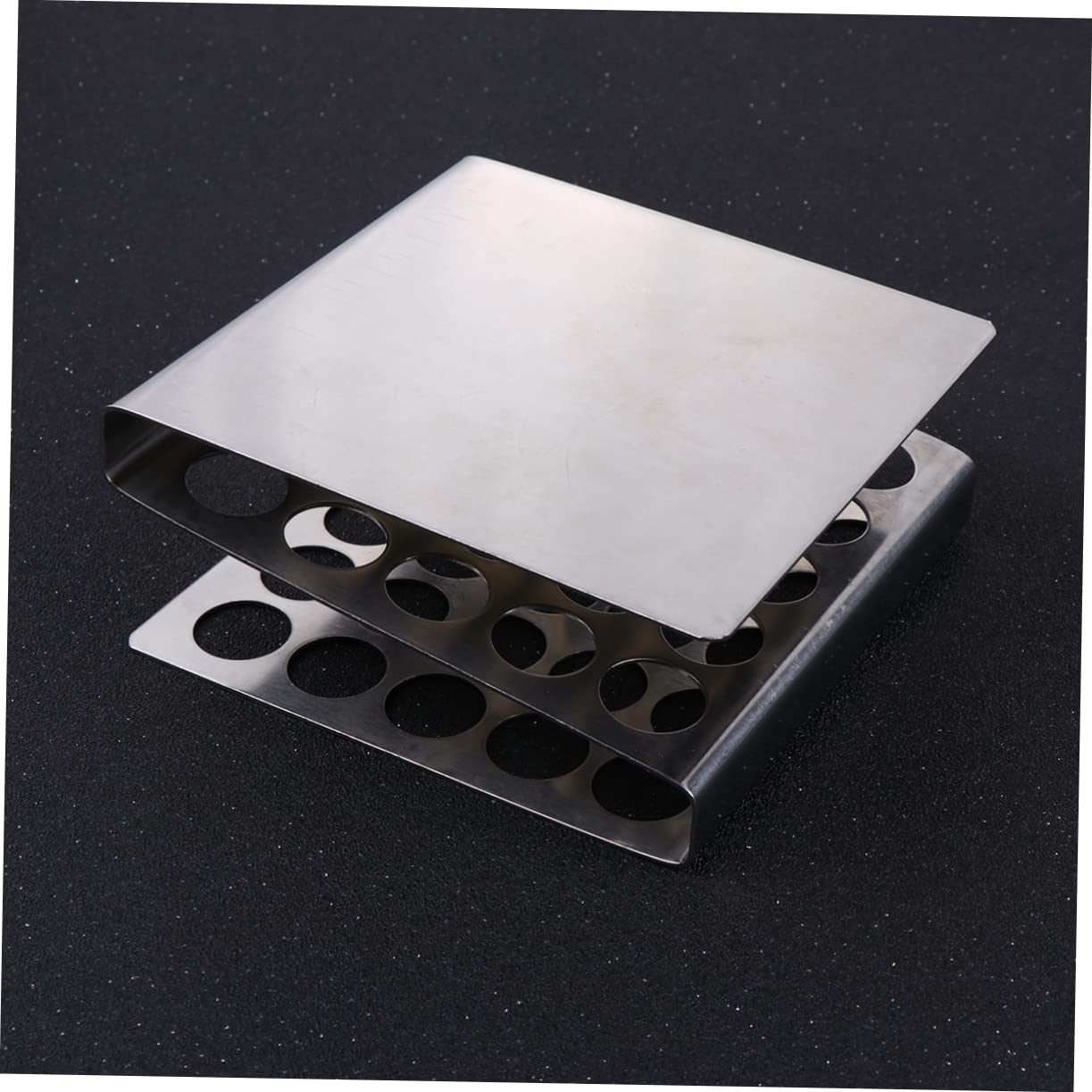 SOLUSTRE 5pezzi Portaprovette Inossidabile Z-shape Con Rastrelliera Per Laboratori Scolastici e Attrezzature Di Scuola Supporto Test Tubes Leggero e Pratico Per Uso Didattico e