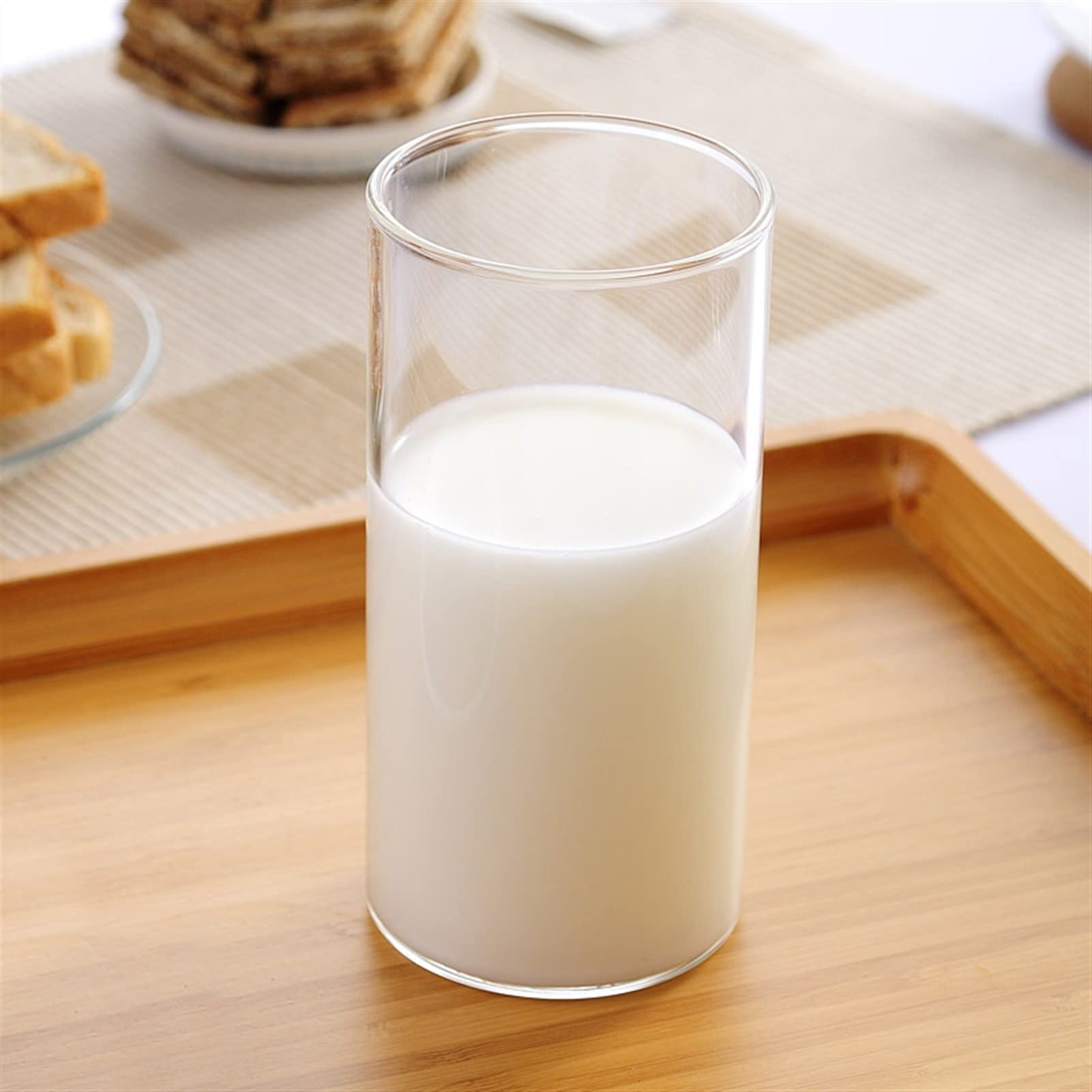 Verre a Eau Lunettes d'alcool Ménagère Borosilicate Glass Tasse ronde Jus de lait Vin Verres Verres Boire Tasse à boire transparente (2 / 4PC) Gobelet en Verre ( Capacity : 350ml , Color : 4pcs )