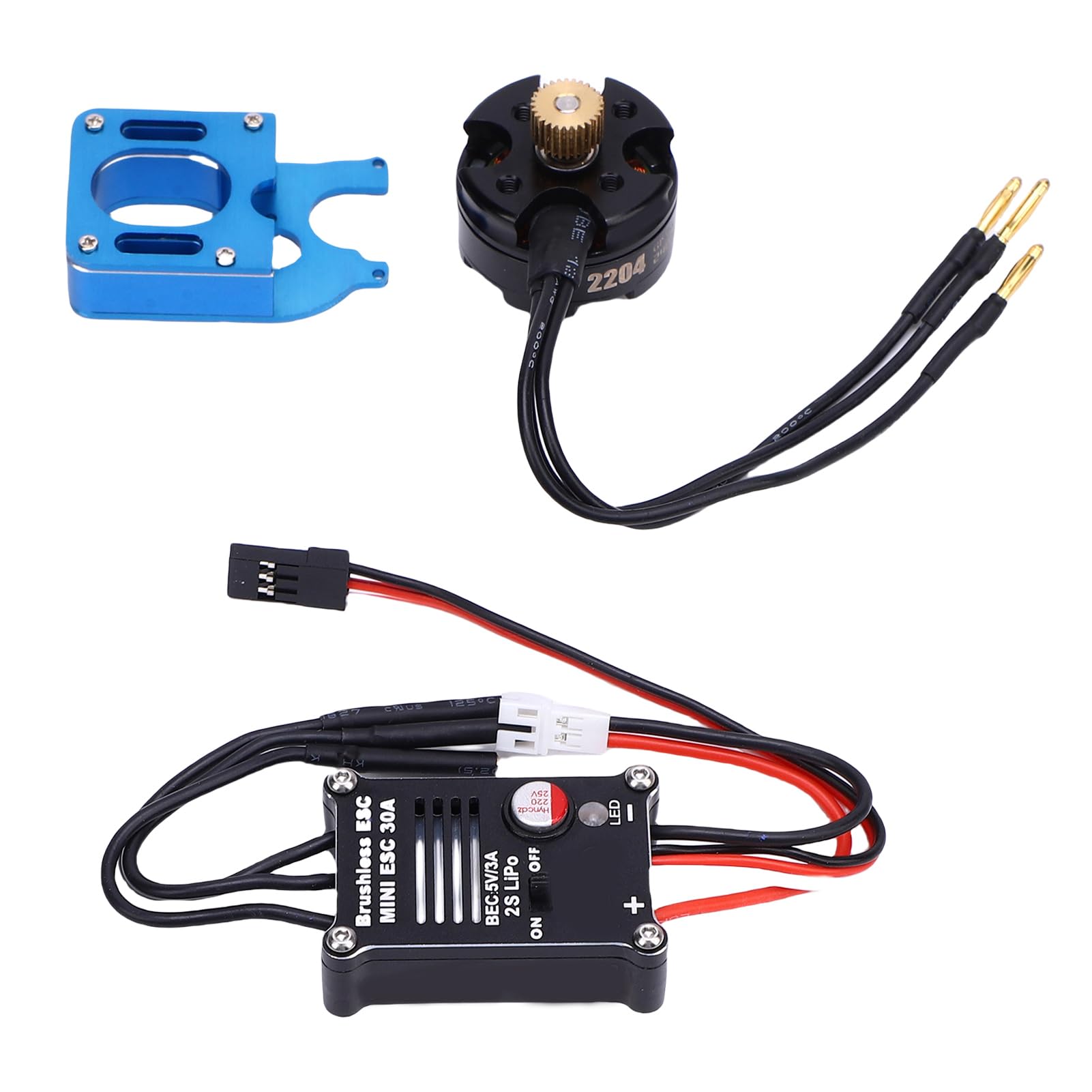 Domary RC Motor ESC Combo Set Powerful 2204 2400KV Brushless Motor for