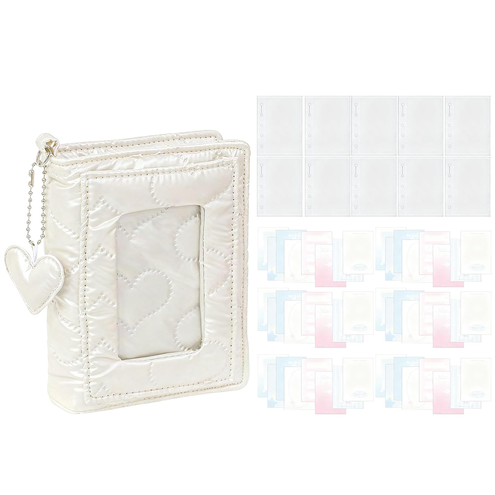 Genérico Cuaderno de Collage Bonito con Portada Acolchada y Bolsillo | M5 Libreta Espiral Para Collage Y Álbum Para Escuela Hogar Dormitorio Aula Sala De Estudio Chicas Mujeres Adolescentes