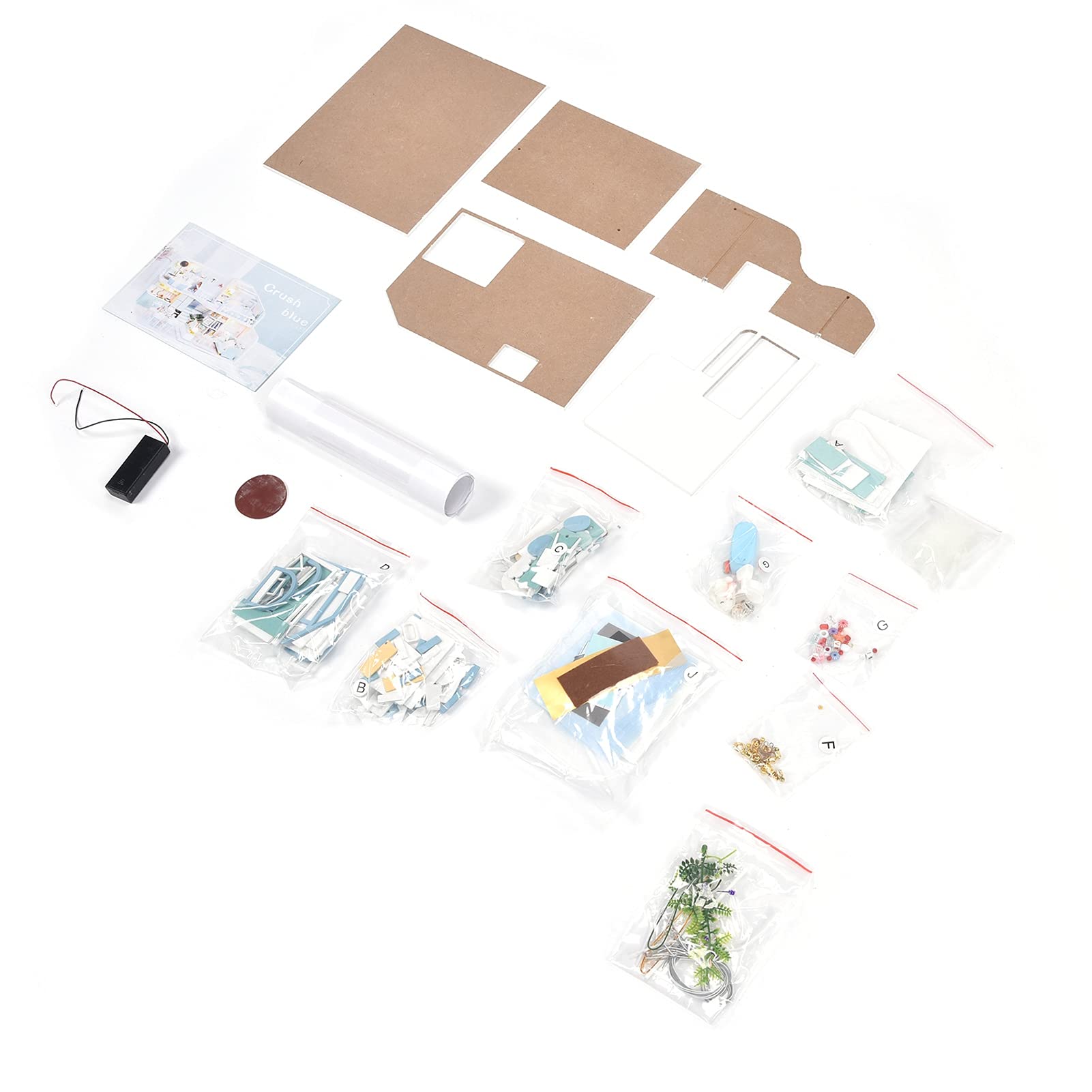 Generic Kit per Casa delle Bambole in Miniatura Artigianale Fai da Te per 14 Anni e più, Decorazioni per la Casa con Assemblaggio in Legno Composito di Alta qualità