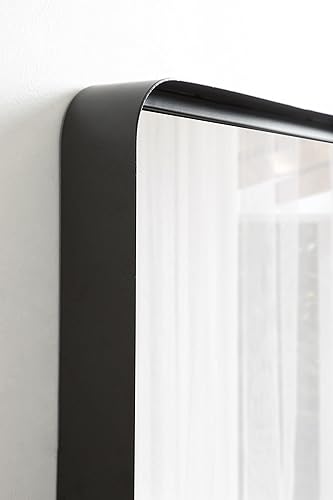 Miniatura 7 de Kate and Laurel Armenta - Espejo rectangular moderno con marco de metal, 40 x 24 pulgadas, gris, espejo de acento industrial funcional con acabado