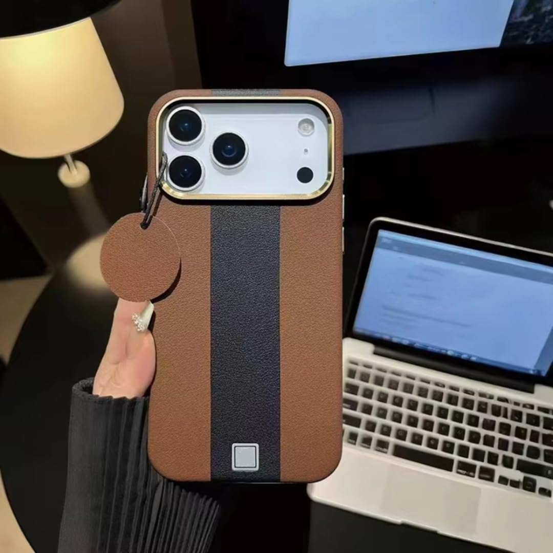 Cover per iPhone 17 in pelle PU di lusso, antiurto e con chiusura magnetica (per iPhone 17/BIANCO)