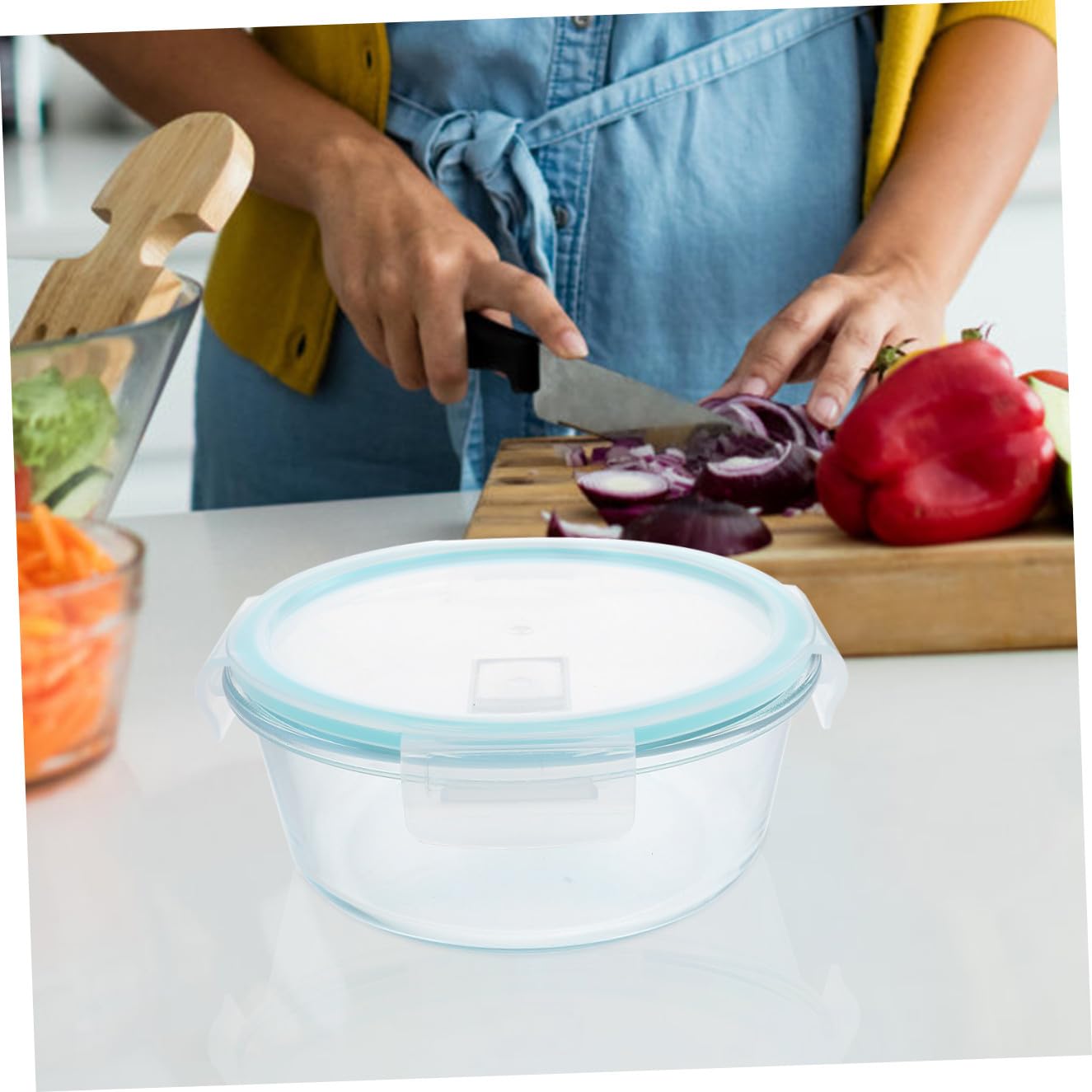 PRETYZOOM 3piezas Caja Bento Dividida Contenedor De Alimentos Fiambrera Hermética Para Oficina y Escuela