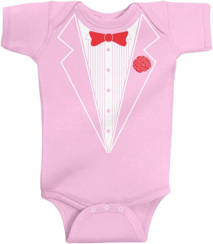 Threadrock Unisex Baby Tuxedo Bodysuit