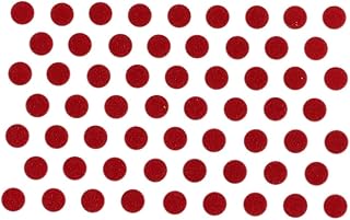 All Color Velvet Dot Bindi Tattoo Stickers Adhesive Body Jewelry Multi Sizes Indian Daily Use Forehead Bindi Round Dot (Red)