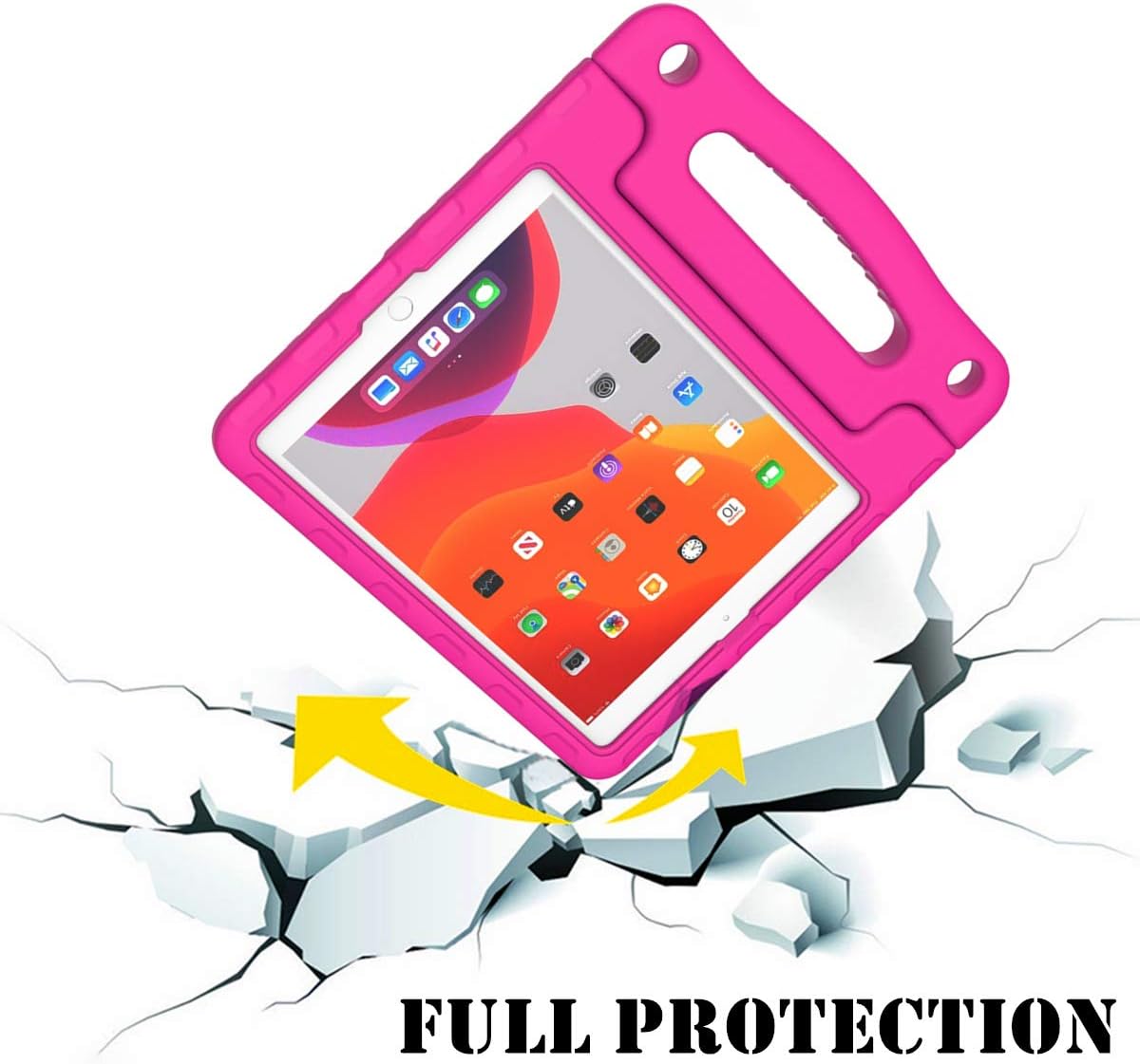Kids Case for iPad Mini 1 2 3 4 5 Generation - Lightweight Shockproof Convertible Protection Cover with Built-in Handle Stand Children Tablet and 2019 - Retina Display (Rose)
