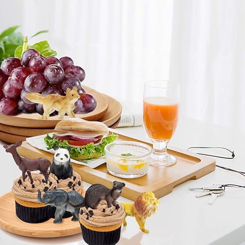 Miniatura 6 de Juguetes de figuras de animales 52 piezas pequeñas mini realistas de safari zoológico figuras de animales de plástico juego de juguetes educativos