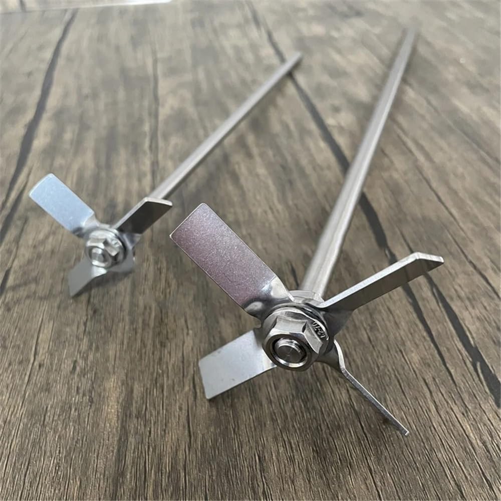 Vetreria da laboratorio 1 set di eliche da laboratorio in acciaio inossidabile a tre/quattro pale con asta di agitazione e paletta(Three blade 40mm)