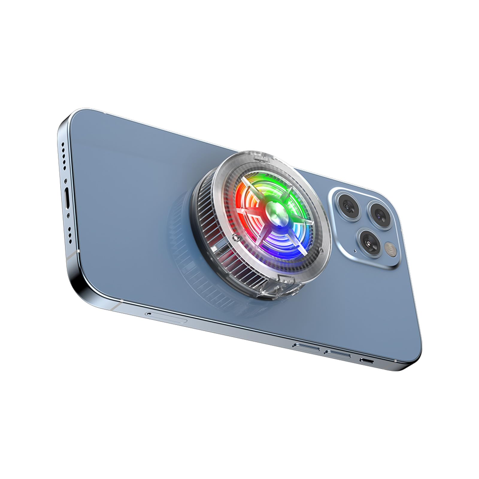 Raffreddatore per telefono, ventola magnetica piccola USB S1 ICE per il gioco, radiatore RGB per cellulare a semiconduttore per cellulare iPhone iPad PS5 Gamer Influencer Tiktok Live Streaming