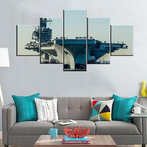 Miniatura 3 de TUMOVO Cuadro de barco dividido en 5 partes