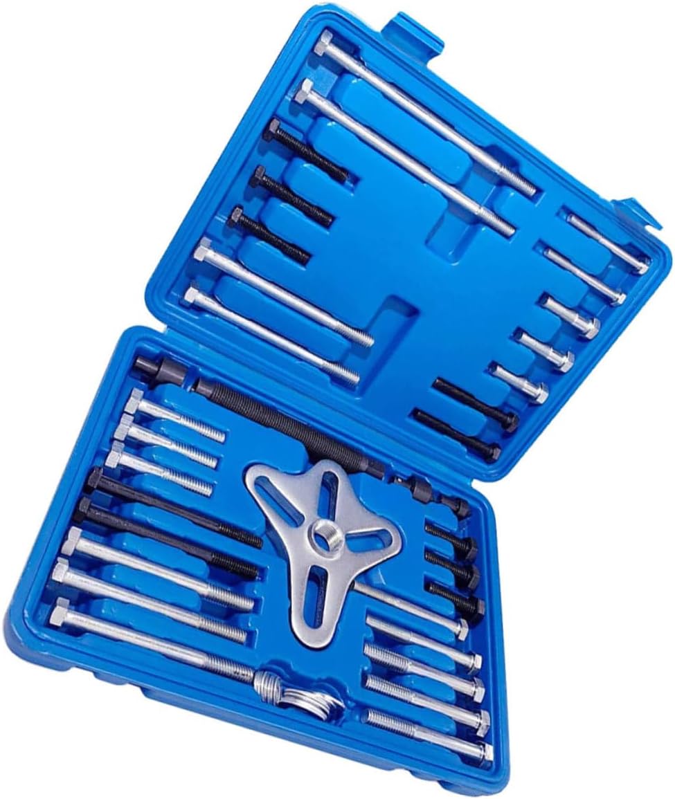 Mobestech 46pcs Puller Kit Automotive Disassembly Tool for Pulleys Harmonic Gear Removal Construction for Quick Maintenance