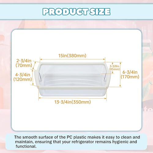 Miniatura 4 de Kojem WPW10321304 WRS325FDAM04 WRS325FDAB06 - Estante de repuesto para puerta de refrigerador, compatible con Whirlpool KitchenAid Kenmore Maytag