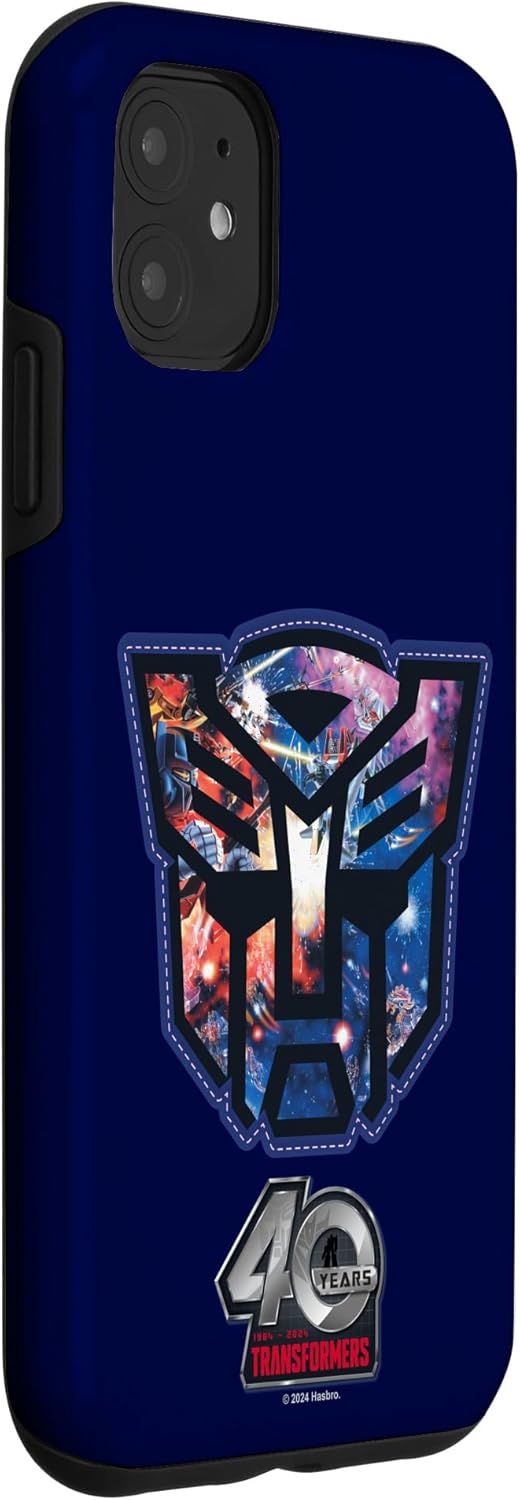 iPhone 11 Transformers 40th Anniversary Autobot Cosmic Collage Logo Case
