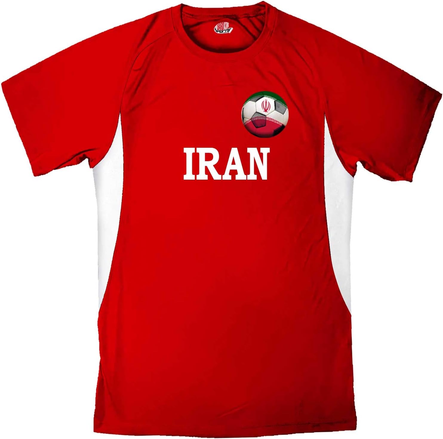 Custom Iran Soccer Ball 1 Jersey Youth Medium in Scarlet Red and White