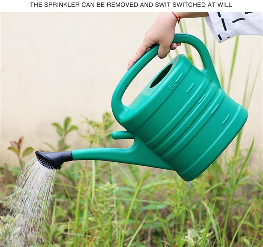 Garten-Gießkanne mit langem Mundgriff, großes Fassungsvermögen, 5/8 l, Bewässerungskessel, Sprinkler für Innen- und Außenbereich, Blumenpflanzen (Größe: 8L) (5L)