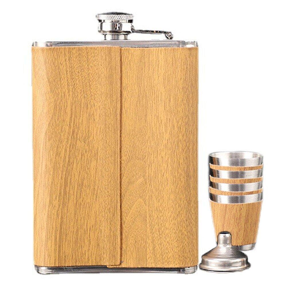 Flacon de hanche en acier inoxydable avec 1 entonnoir 4 tasses cadeaux