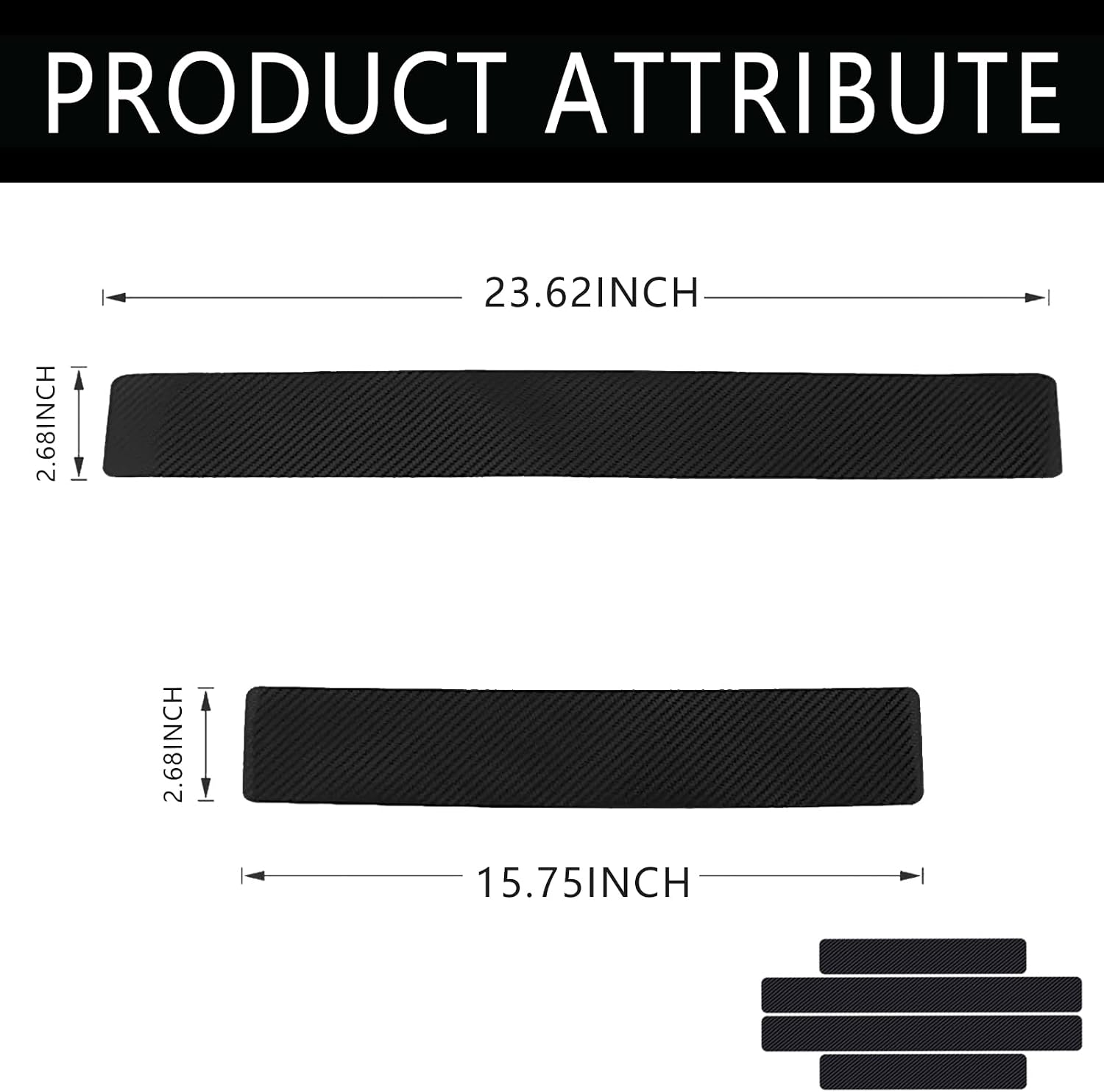 Carbon Car Door Sills Protector, 4d Car Door Threshold Protection, Automotive Door Entry Guard 4 Pcs Universal Rubber Scratch Resistant Exterior Accessories (Black) image 3