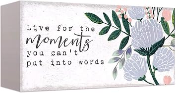 ReLIVE Decorative Expressions Live for The Moments 5x10 Painted Wooden Sign | HOME DECOR, UNIQUE SIGN, GREAT ART, DECORATIVE PIECE