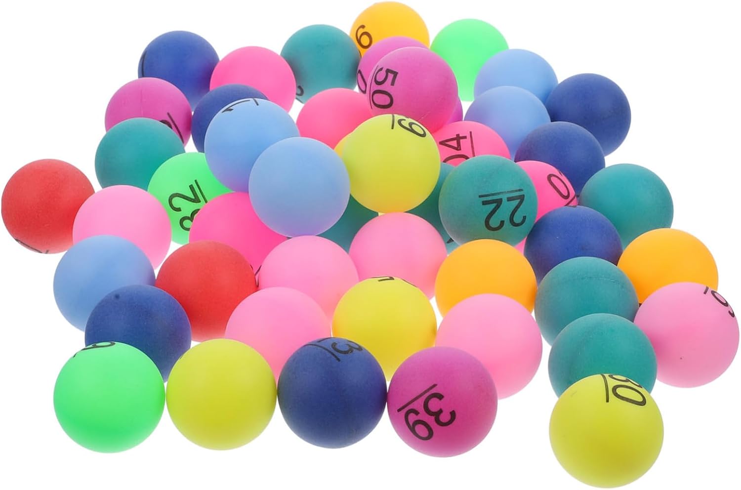 50pcs Raffle Drawing Balls 1-50 Number Balls Orange Perfect for Party Games