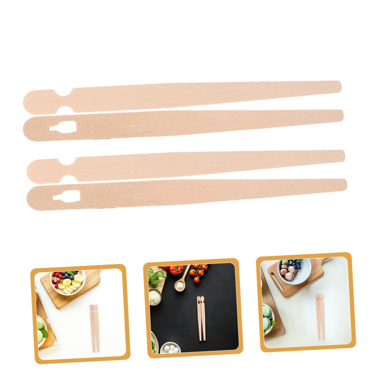 Hohopeti 200 Paires Pinces pour Cuisine Formateurs de Baguettes Jetables Outils Plates pour Garçon Fille et Adultes Pinces Pâtisseries Design Ergonomique et Antidérapant