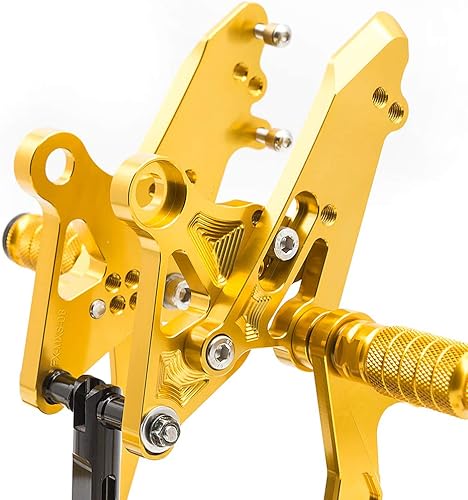 Miniatura 32 de FXCNC CNC Grom Billet - Juego de clavijas traseras para motocicleta, reposapiés totalmente ajustables, compatible con GROM MSX125 2012 2013 2014 Rojo