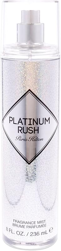 Paris Hilton Platinum Rush Body Spray for Women | Floral and Fruity Scent | Bright and Sophisticated | Long-Lasting Perfume | 8 Oz | Floral and Fruity Scent, Bright and Sophisticated, Long-Lasting Perfume