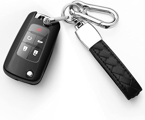 Tukellen Funda para llavero de Chevrolet con protección completa, compatible con Chevy Chevrolet Camaro Cruze Impala Equinox Volt Spark Sonic